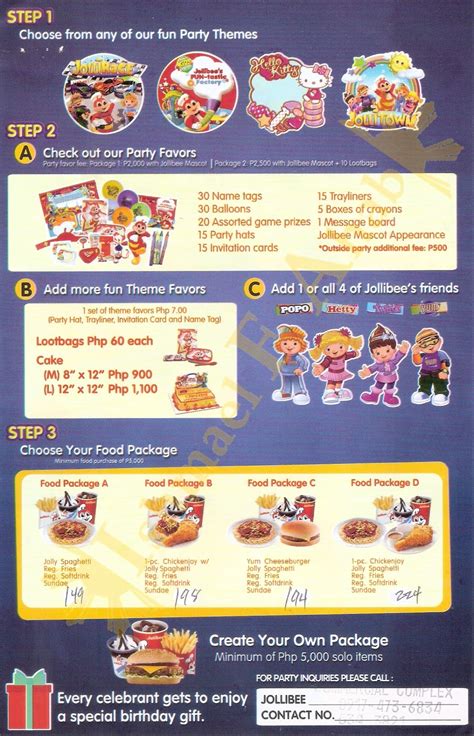 jollibee birthday package